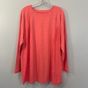 J.Jill Fit Orange Marled Tunic Light Papaya